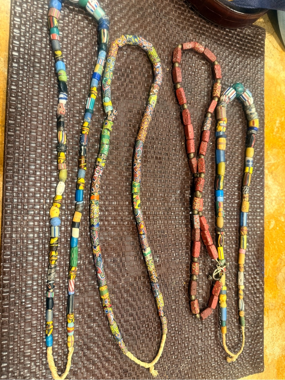 Handmade Multicolor African Glass Bead Necklace - Bohemian Women’s Jewelry